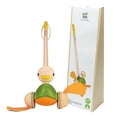 thumbnail image 1 of PlanToys® Wooden Push Along Duck Toy | Montessori Walking, Movement and Cause Effect Play Activity | Eco Friendly Pull and Push Toy for Early Development, 1 of 9