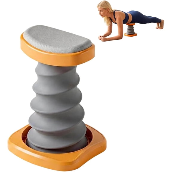 Push Up Assist Trainer with Strong Spring Support, Multi-Functional Core Exercise Equipment for Planks and Squats, Anti-Slip Push-Up Helper for Home Gym WorkoutsOrange