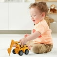 thumbnail image 1 of Push Back & Go Inertia Engineering Car Toy, Yellow Friction Powered Vehicle, STEM Educational Toy for Kids, No Batteries Needed, Safe ABS Plastic Toddler Toy Car Yellow, 1 of 6