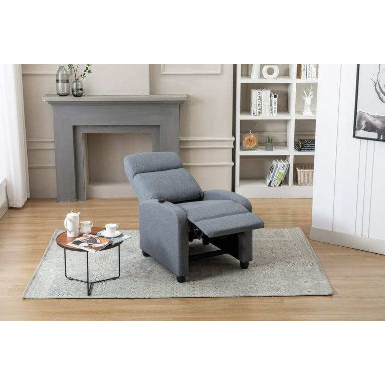 Recliner Chair with Ottoman, lumbar pillow and Side Pocket, Fabric Tufted Cushion  Back Recliners, Adjustable Modern Lounge Chair - Bed Bath & Beyond -  38280710
