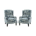 thumbnail image 1 of Push Back Recliners, Tina's Home Wingback Wood Legs Armchairs Living Room Bedroom Set of 2 Floral, 1 of 6