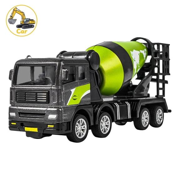 Push Back Remote Control Concrete Mixer Truck Car Toy, Children Engineering Car Friction Powered Construction Toy for Boys Girls 3-6 Ages, Kids Toddler Educational Play Birthday Gift