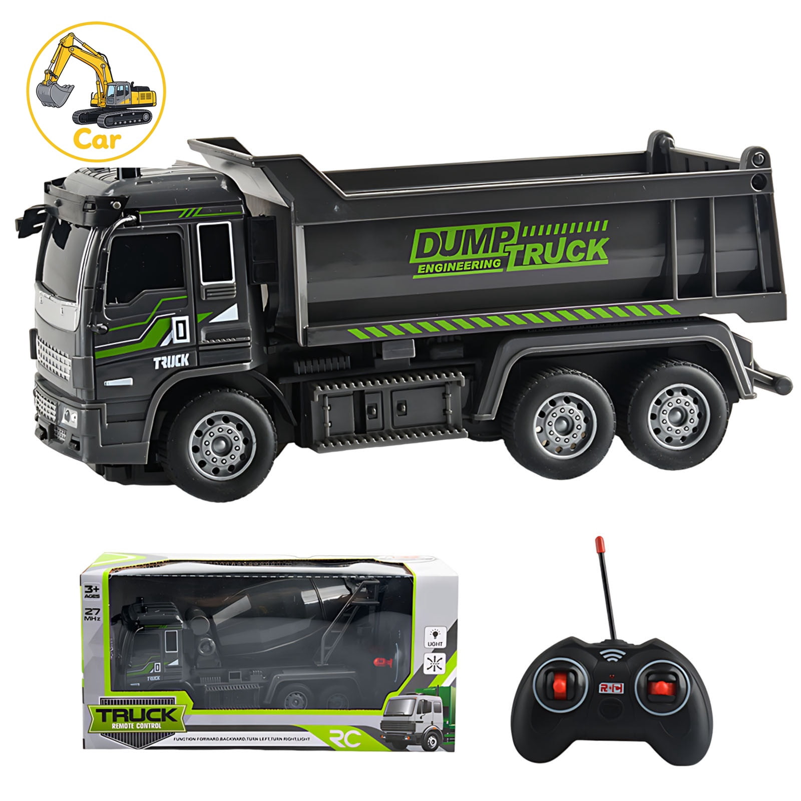 Push Back Remote Control Loader Dump Truck Toy Car Children Engineering ...