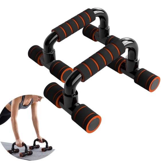 Push Up Bars Gym Exercise Equipment Fitness 1 Pair Pushup Handles with Cushioned Foam Grip and Non-Slip Sturdy Structure Push Up Bars for Men & Women