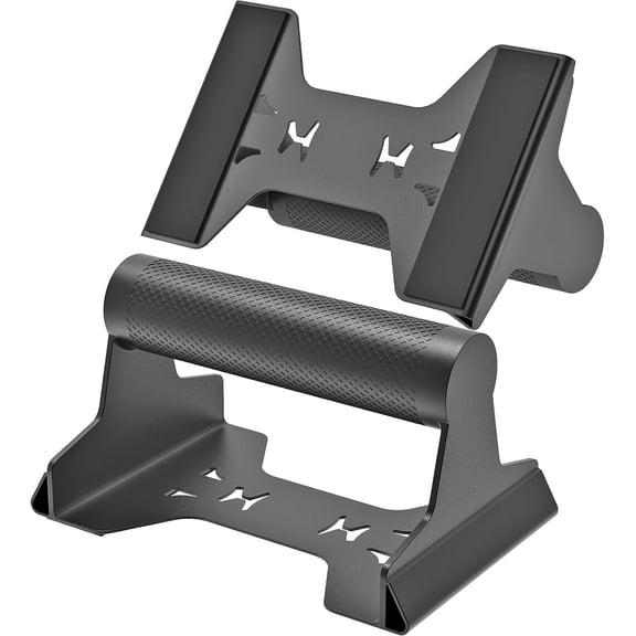 Push Up Bars, Heavy Duty Steel Push Up Stands with Non-Slip Knurled Handles & Lion Base, 600LB Capacity Parallettes Bars for Floor Workouts, Calisthenics, Strength Training, Handstand