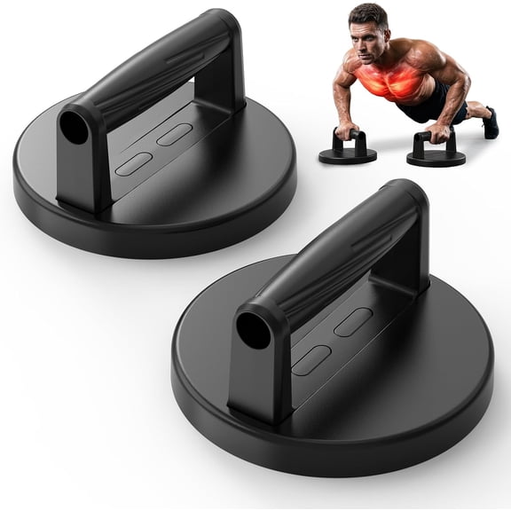 Push Up Bars Strength Training Equipment, Ergonomic Grips, 7.48" Base for Increased Stability, Home Gym Equipment, Push Up Stands Handle for Floor Workouts