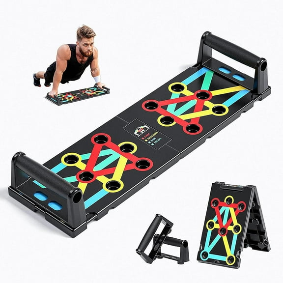 Push Up Board Exercise & Fitness Portable Foldable Strength Pushup Stands Workout Equipment Multi-Functional Fitness Floor Chest Exercise for Man and Women