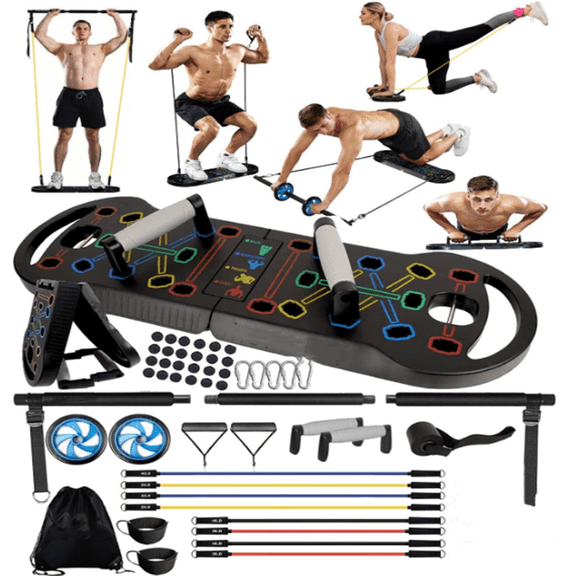 Push Up Board Fitness, Push Up Board Fitness, Portable FolFoldable 20 in 1 Push Up Bar at Home Gym, Pushup Handles for Floor. Professional Strength Training Equipment For Man and Women,Patent Pending
