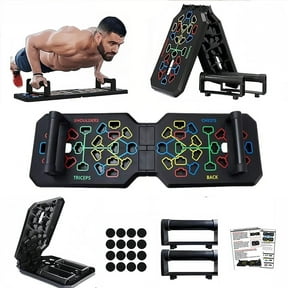 Push Up Board, Foldable 19 in 1 Push Up Bar with Resistance Bands,Portable Multi-Function Push up Handles for Floor,Professional Push Up Strength Training Equipment