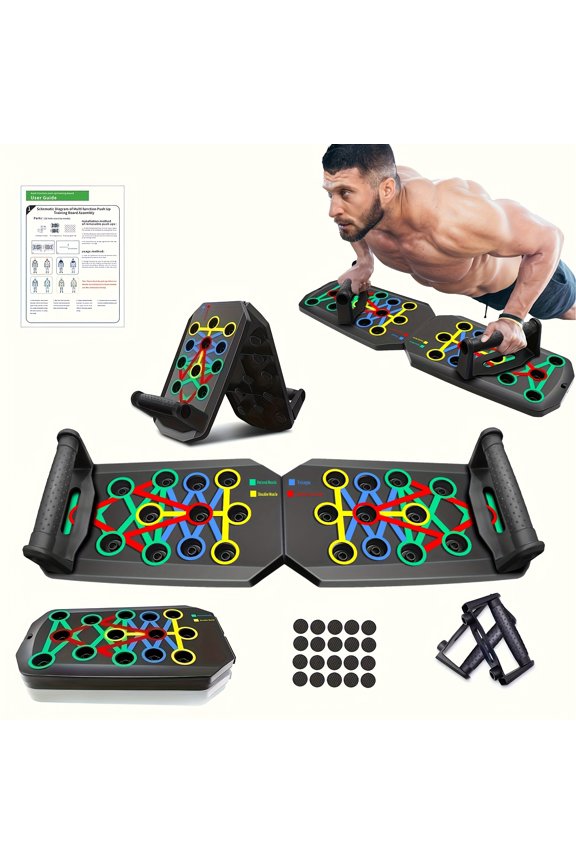 Push Up Board ,Home Workout Equipment Multi-Functional Pushup Stands System Fitness Floor Chest Muscle Exercise Professional Equipment Burn Fat Strength Training Arm Men & Women Weights