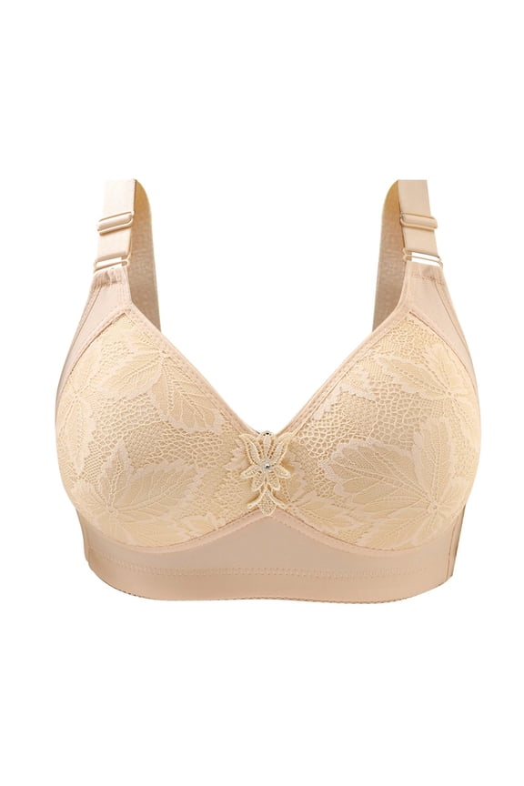 Push Up Bra 2 Cup Push up Bra Pads for Sports Bras for Women Bras to Wear with A Backless Dress Strapless Women plus Size High Support Sports Fashion Casual Breathable Top Underwear Without Beige 44