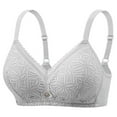 thumbnail image 1 of Push Up Bra, Audhol Women's Fashionable Casual Breathable Thin Underwear Small Breasts Gather Lace Bras with Side Breasts Seamless Bras for Women Grey 40, 1 of 5