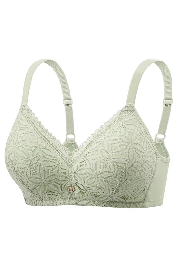 Push Up Bra, Audhol Women's Fashionable Casual Breathable Thin Underwear Small Breasts Gather Lace Bras with Side Breasts Seamless Bras for Women Mint Green 36