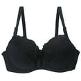 thumbnail image 1 of Push up Bras for Women Full Coverages Bras New Women's Seamless Push up Lace Sports Bra Comfortable Breathable Base Tops Underwear Comfortable Bras for Women Style B-1 Black, 1 of 4