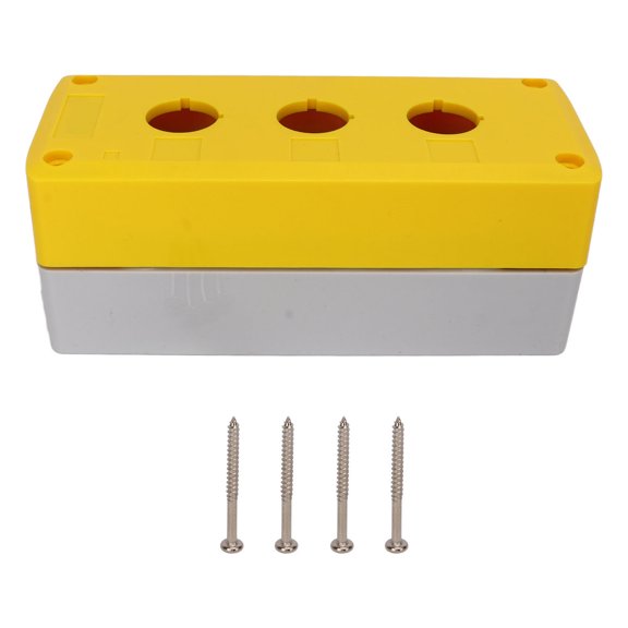 Push Button Box, Waterproof Button Switch Station Box 3 Holes Corrosion Resistant Multifunctional  For Electrical Equipments