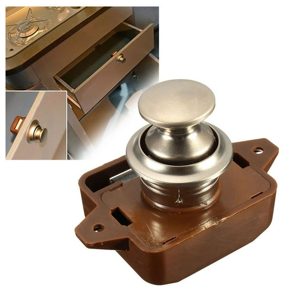 Push Button Catch Lock Cupboard Door Furniture Cabinet Camper Caravan Latch Knob