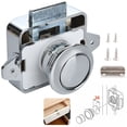 thumbnail image 1 of Push Button Catch Lock Cupboard Door Motorhome Cabinet Camper Caravan Latch Knob, 1 of 11