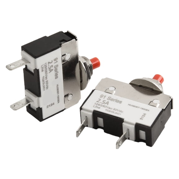 Push Button Circuit Breaker, Overload Protection Terminals Manual Reset Switch