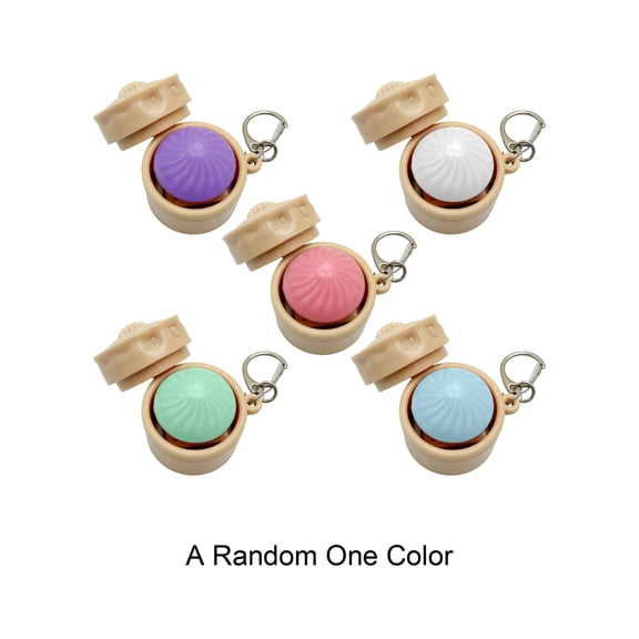 Push Button Decompression Toys Keychain, Single Dumplings Style Portable Stress Relief Handheld Fidget Clicker for Adults Teens Relax (with Lights)