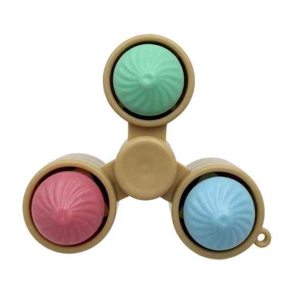Push Button Decompression Toys Keychain, Single Dumplings Style Portable Stress Relief Handheld Fidget Clicker for Adults Teens Relax