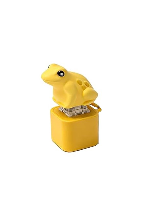 Push Button Frog Keychain Toy for Stress Relief with Soft Silicone Buttons Portable Sensory for Adults and Adultss Suitable for Home School Office Use