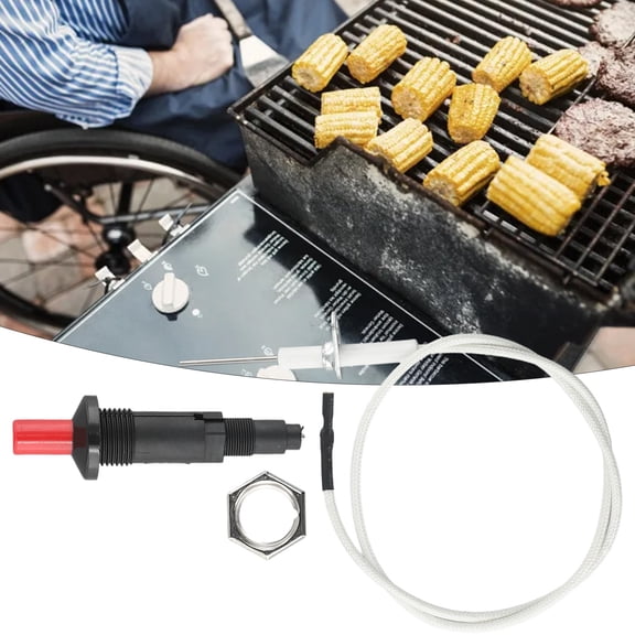 Push Button Gas Grill Ignition Generator Replacement Kit with Mount - Easy Install Piezo Ignitor for Propane BBQ Grills, Fireplaces, Ovens, Heaters