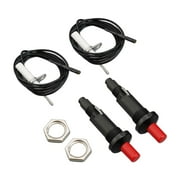 Push Button Gas Igniter for Grill BBQ Stove, Universal Piezo Spark Igniter Set, Wide Compatibility, Easy Installation 2 Pack