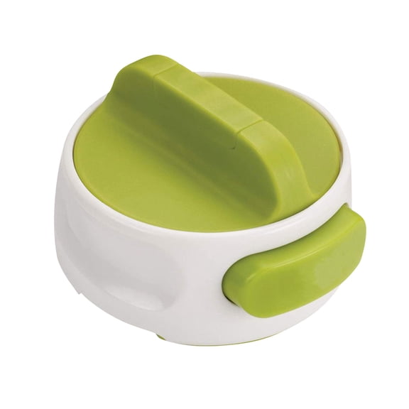 Push-Button Handheld Can Opener, No Sharp Edges, Food-Safe Smooth Edge Opener for Cans