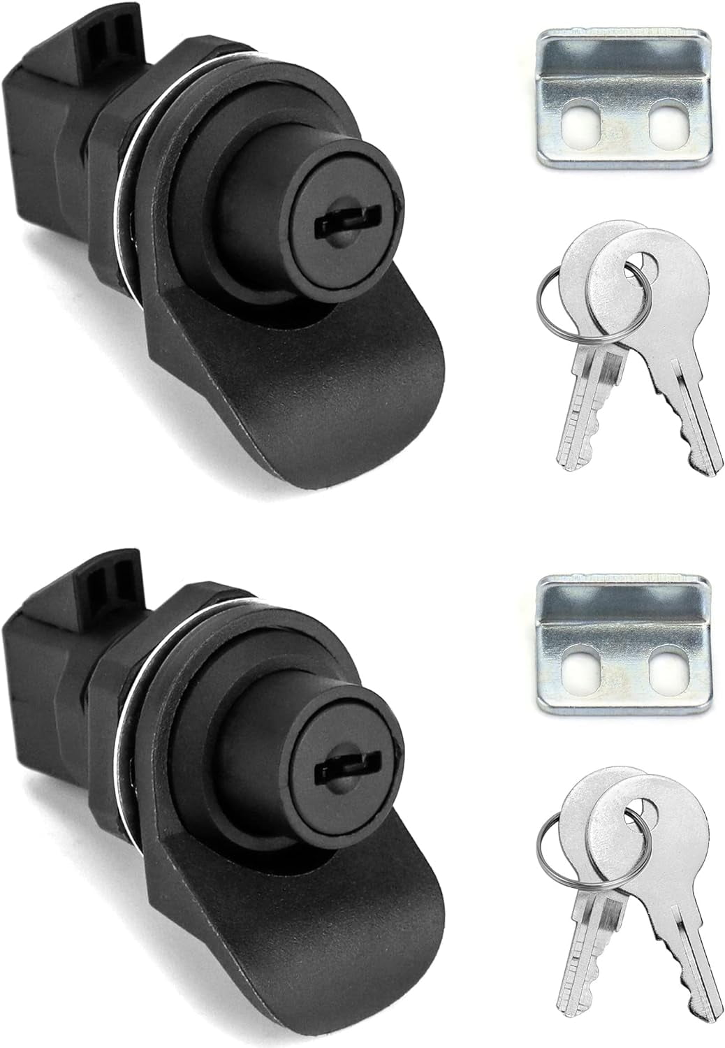 Push Button Latch, 2 Pack Plastic PushtoClose Latches for Boat