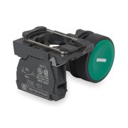 Push Button Operator, Flush, Momentary Action, Not Applicable Release, Non-Illuminated, Green
