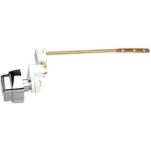 Push Button Side Mount Universal Fit Toilet Flush Lever Chrome Plated Handle, 8"