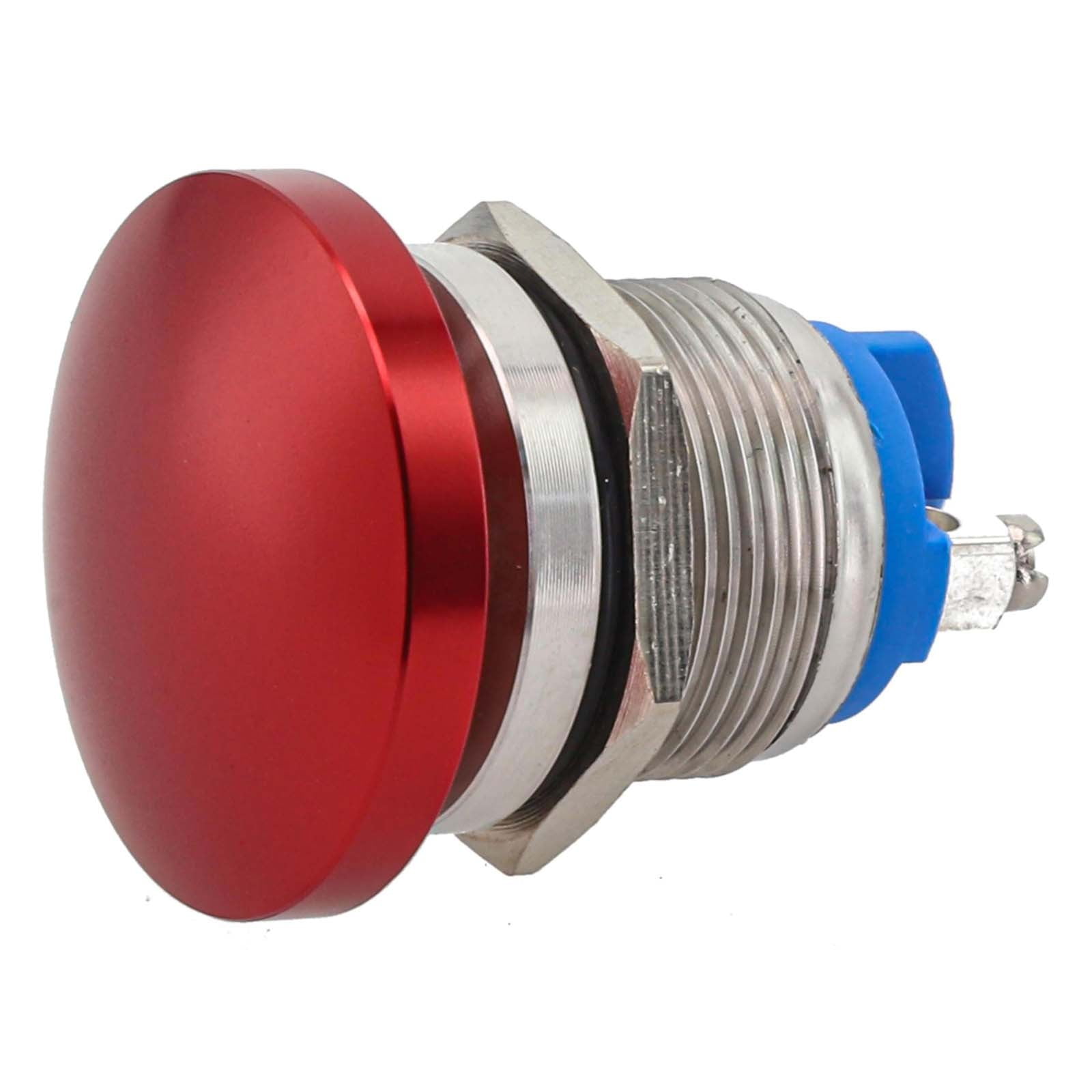 Push Button Switch 3A Stainless Steel 19mm 1NO Contact Metal Push ...