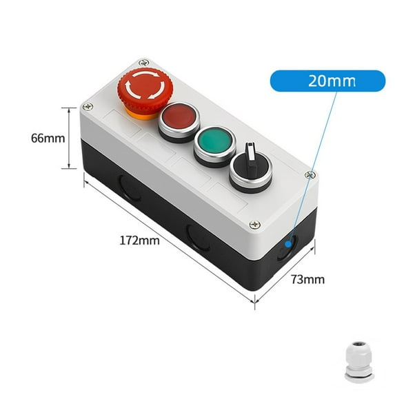 Push Button Switch Control Box 22Mm Inching With Button Waterproof And Dustproof