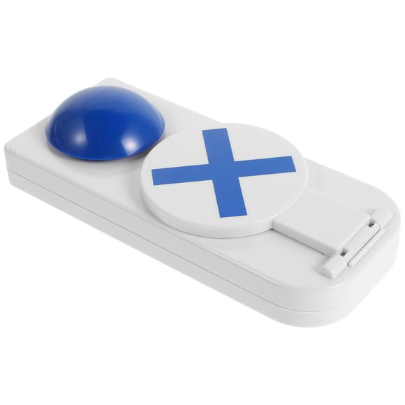 Blue Plastic Game Buzzer with Vibrant Design for Interactive Game Use 6.5 x 2.3 Inches