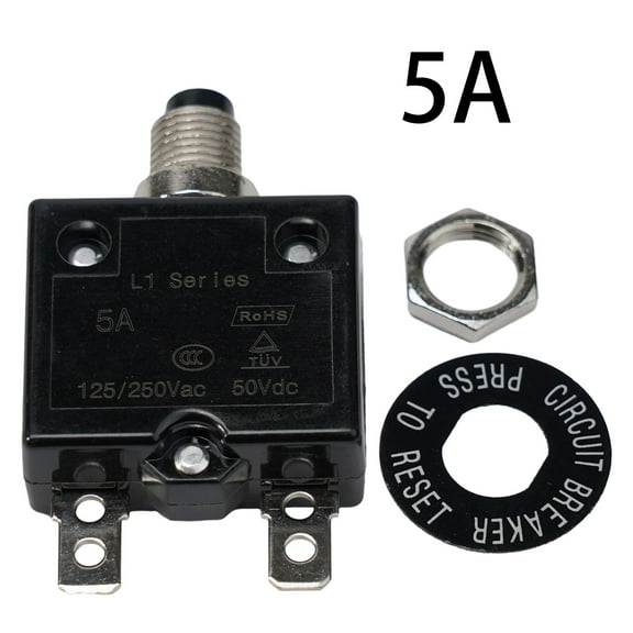 Push Button Thermal Cutout 12-50V DC 125-250V Volt AC