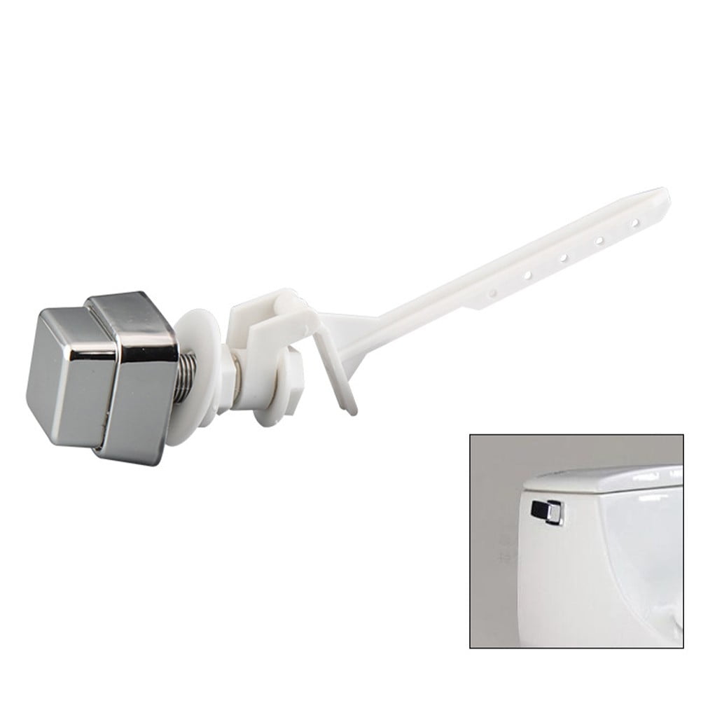 Push-Button Toilet Flush-Kit Side Mount Water Tank Trip Lever Handle Accessories