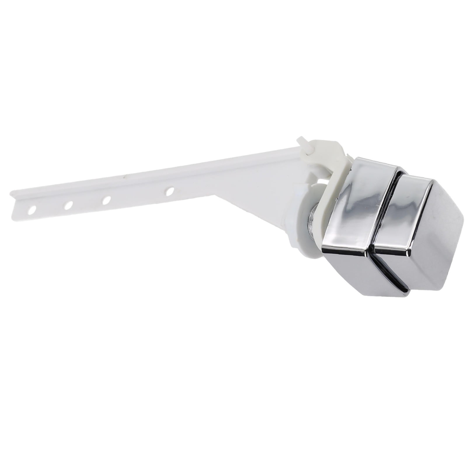 Push Button Toilet Handle Replacement Universal Flush Lever Chrome Finish ABS Nut Adjustable Nut Durable Material