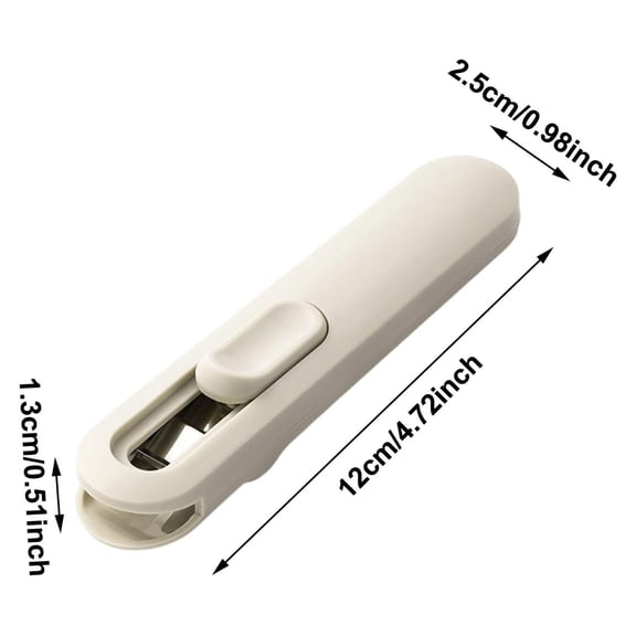 Push Clip Stapler - 108 Reusable Clips Included - Portable Handheld Paper Clip Device for Office Home - No Staple Binding Tool - Green
