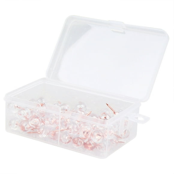 Push Decorative Map Thumb Pin Pushpins Tacks Board Wall Bulletin Cork Plastic Marking Clear Nails Tack Steel Point Head