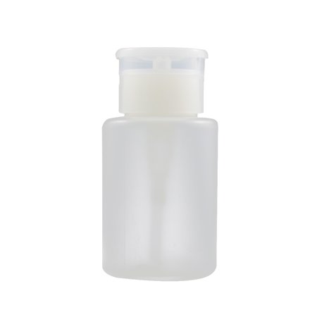 Push Down Empty Pump Dispenser For Nail Polish Remover Alcohol Clear Bottle