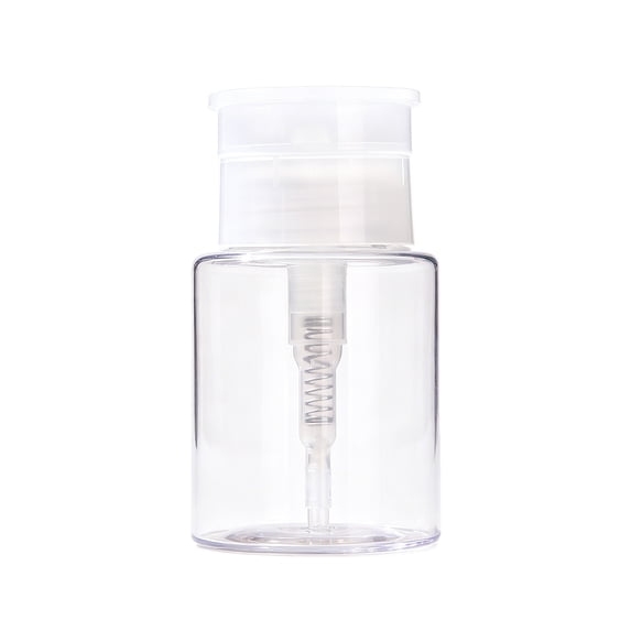 Push Down Pump Dispenser Empty Bottle with Flip Top Cap, Pump Dispenser Bottle for Travel Makeup Remover, Facial Toner, Micellar Water(Clear)