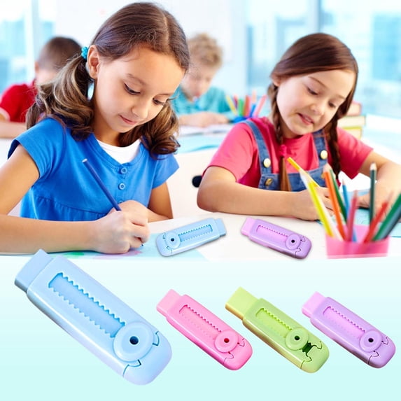 Push Eraser with Roller Wheel | Traceless Design | Low Residue & Minimal Scraps | Precise Erasing for Drawing & Writing | Durable, Easy-Control Mechanism | 1 Pack with 1 Replacement | Clean Finish