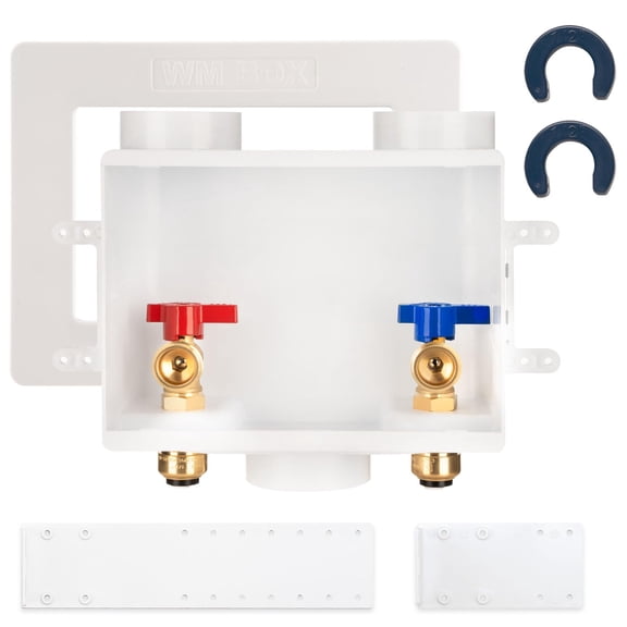 Push Fit/Optimized Washing Machine Outlet Box 1/2-inch Push Fit X 3/4-inch MHT