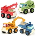thumbnail image 1 of Push and Go Toy Cars for Toddlers 3-6,4PCS Construction Toy Trucks,Friction Power Vehicles,Dump Truck,Excavators,Bulldozers,Educational Toys,Birthday Christmas Gifts for  3 4 5 Years Old Boys, 1 of 6