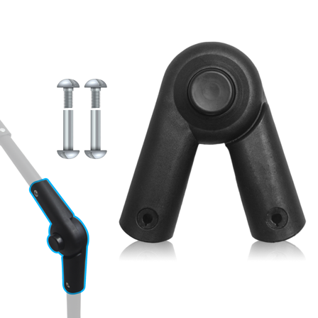 Push Handle Rod Connector for Folding Hand Truck,Foldable Trolley Push Handle Conversion Joint,Utility Replacement Parts for Grocery Cart,1 PCS