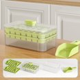 thumbnail image 1 of Push Ice Cubes Tray Compartment with Storage Box - One Button Release Ice Tray, BPA-Free Plastic Ice Mould with Cover & Ice Shovel, Home Ice Box for Fresh & Odor-Free Ice Cubess, 1 of 6