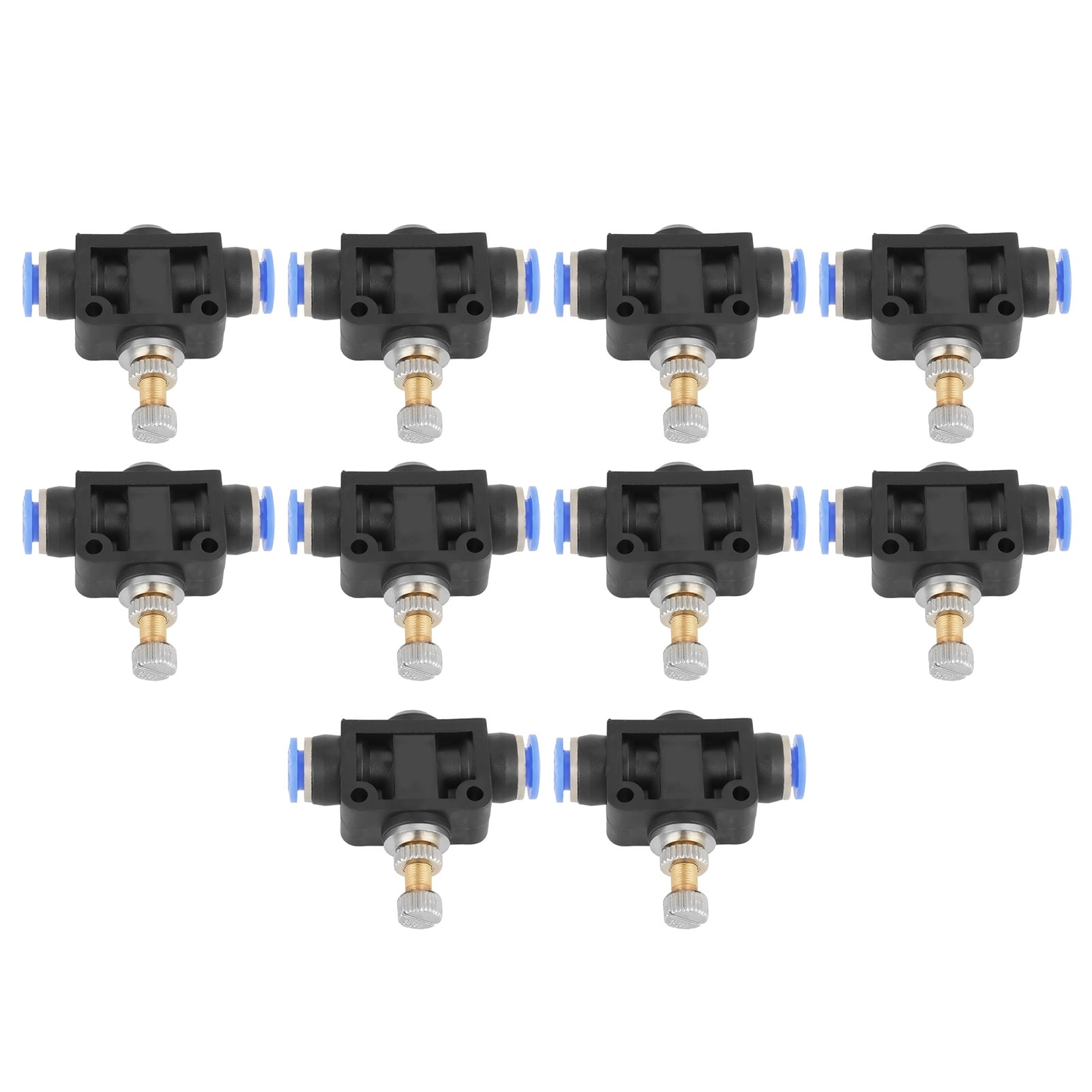 Push In Quick Connector, 10 Pcs/set 6mm Pneumatic Air Stream Control