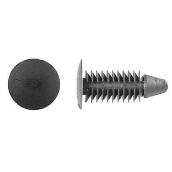 Push-In Rivet, Dome Head, 0.203 in Dia., 5/8 in L, Nylon Body, 50 PK