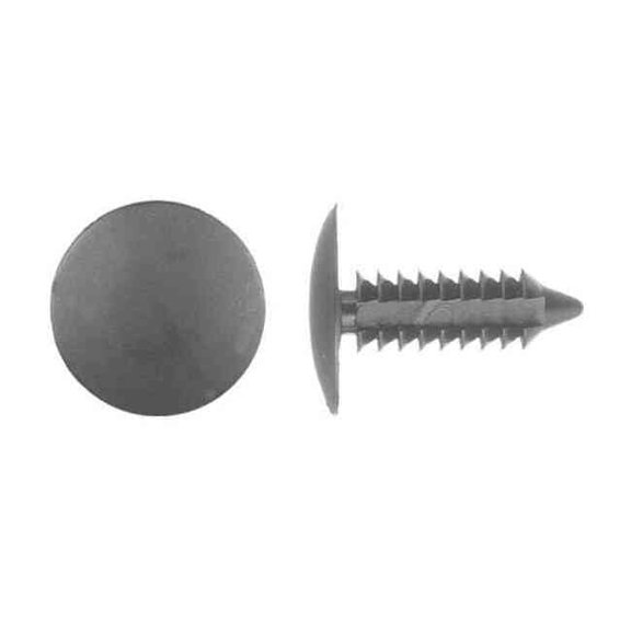 Push-In Rivet, Dome Head, 0.219 in Dia., 3/4 in L, Nylon Body, 50 PK