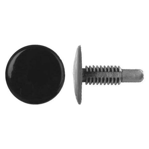 Push-In Rivet, Dome Head, 1/4 in Dia., 1 3/32 in L, Nylon Body, 50 PK